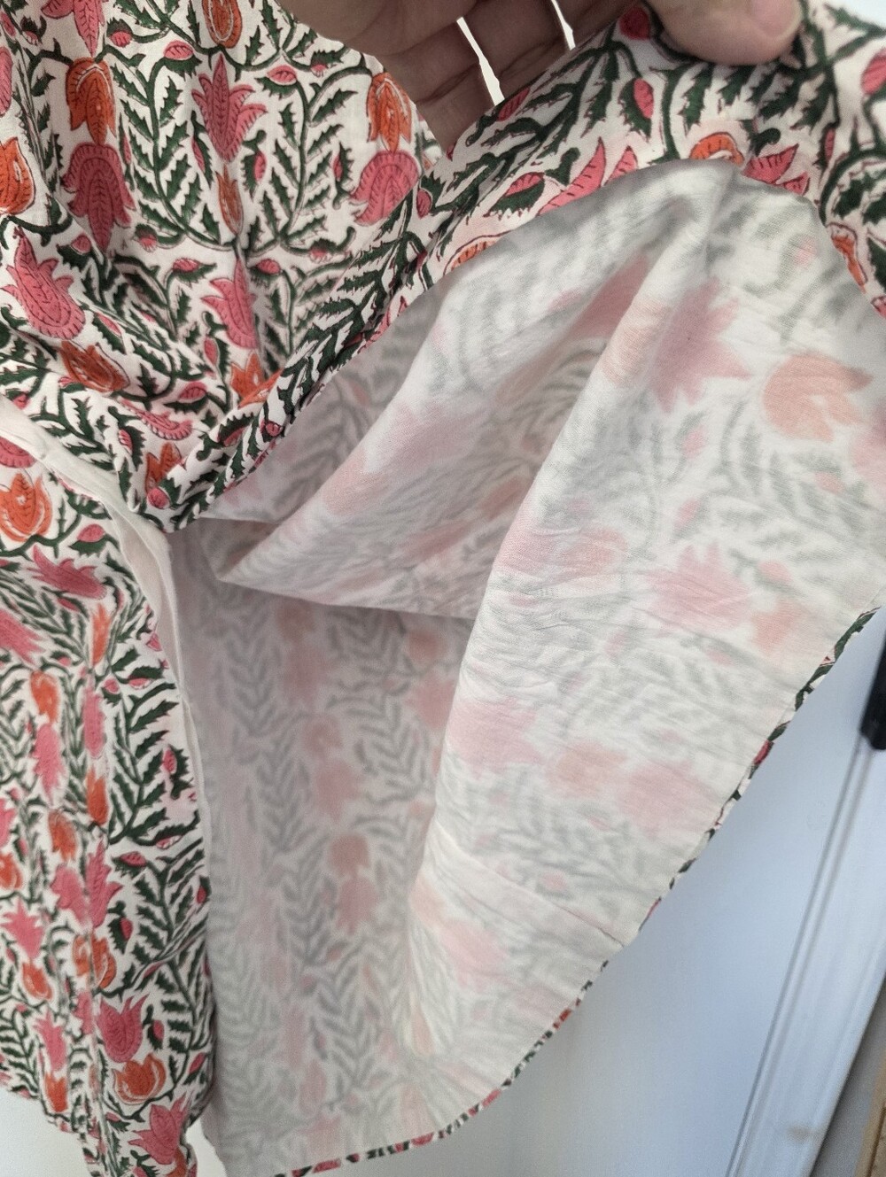 Mod’s Mahal Women’s Midi Shirt Dress English Garden Size XS Pink Green Floral - Picture 7 of 14